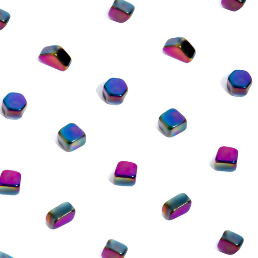 A Rainbow Hematite Palm Crystal